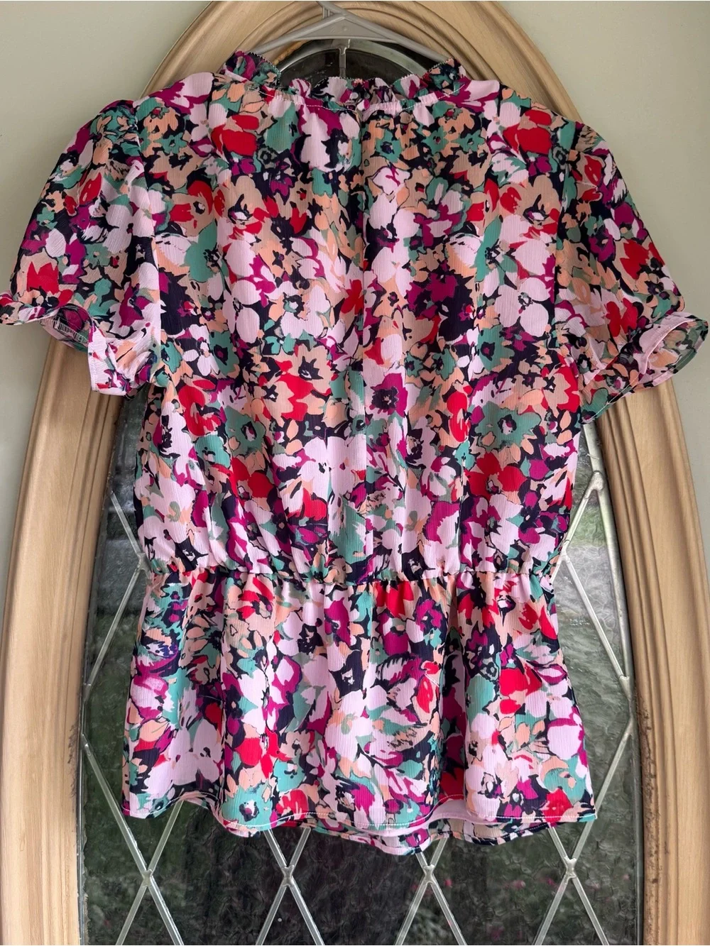 J. Crew smocked bodice